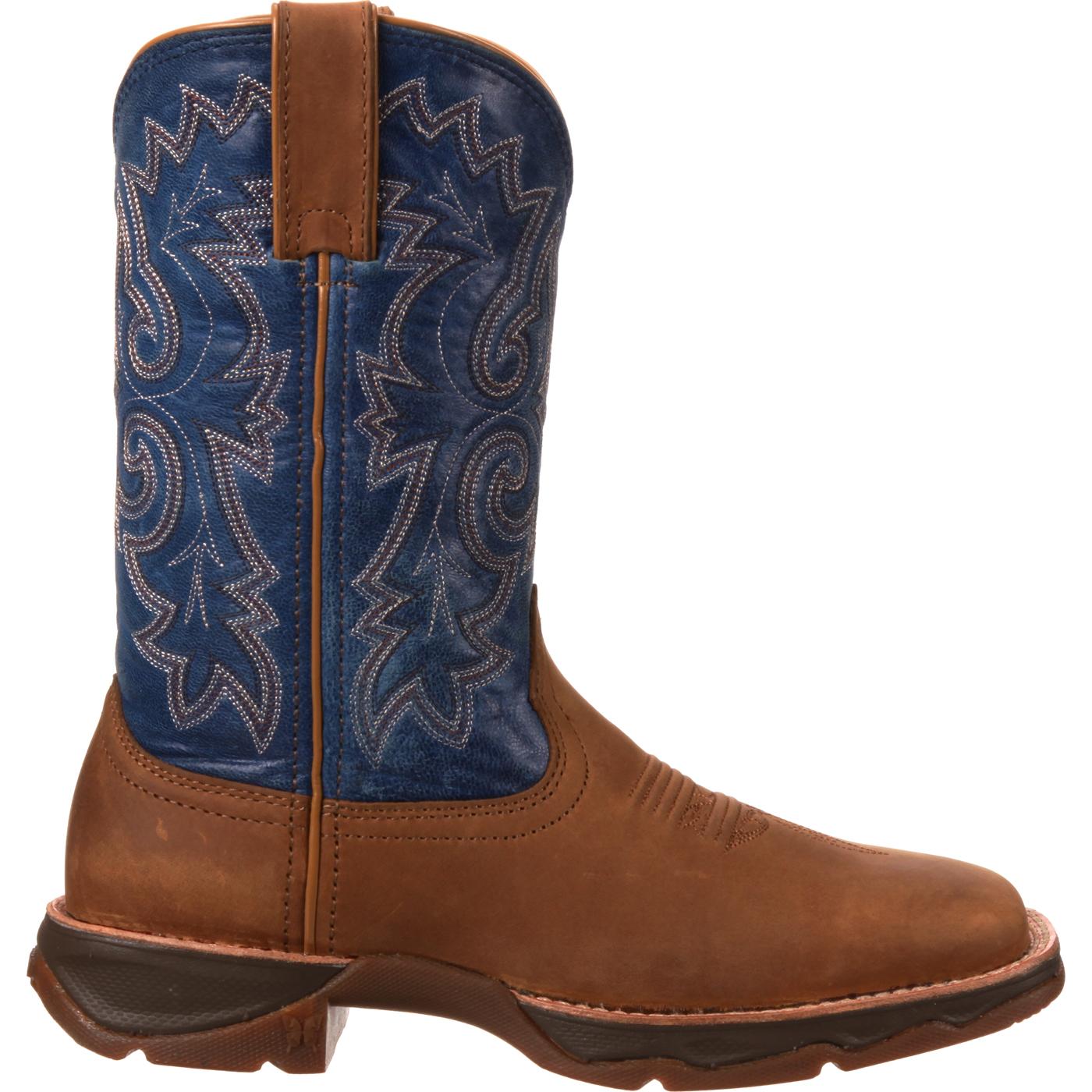 blue western boot