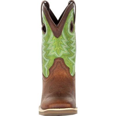 Durango® Lil' Rebel Pro™ Little Kid's Lime Western Boot, , large