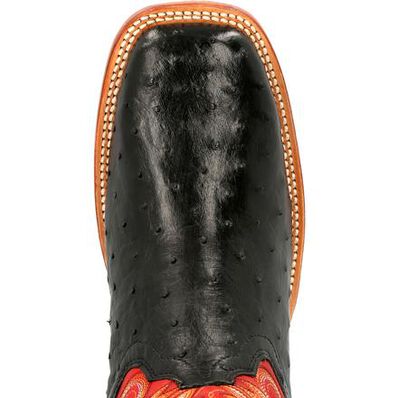 Durango® Premium Exotics™ Fiery Red Full-Quill Ostrich Western Boot, , large
