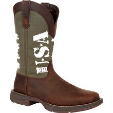 Rebel™ by Durango® Army Green USA Print Western Boot