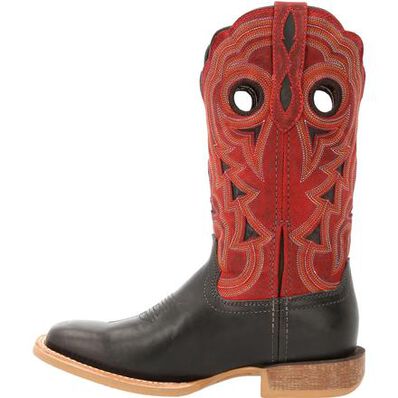 Durango® Lady Rebel Pro™ Women's Black & Crimson Western Boot, #DDB0421