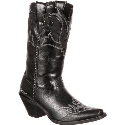 Crush by Durango Women s Peek A Boot Black Western Boot