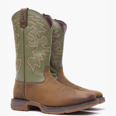 Rebel™ by Durango® Coffee & Cactus Pull-On Western Boot, , large