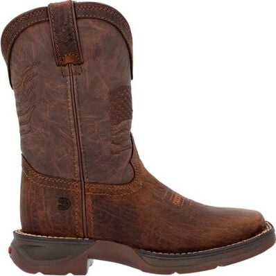 Durango® Lil' Rebel™ Acorn Flag Western Kids Boot, , large