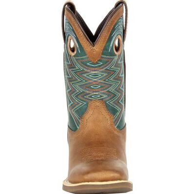 Durango Lil' Rebel Pro Big Kid's Teal Western Boot, , large
