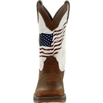 Lady Rebel™ by Durango® Women's Distressed Flag Embroidery Western Boot, , large