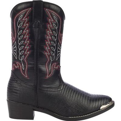 Durango® Little Kid Black Lizard Print Western Boot, , large