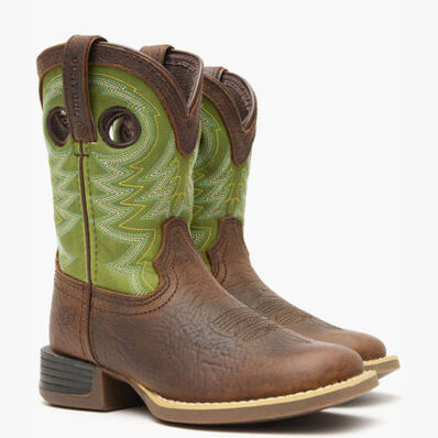 Durango® Lil' Rebel Pro™ Little Kid's Lime Western Boot, , large