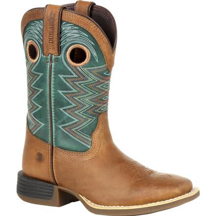 DBT0224Y Durango Lil Rebel Pro Big Kid s Teal Western Boot