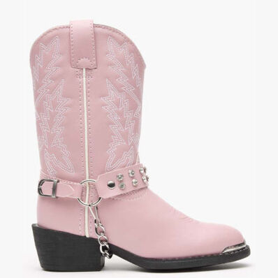 Durango® Little Kid Pink Rhinestone Western Boot, , large
