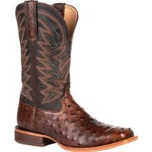 Durango® Premium Exotic Full-Quill Antiqued Saddle Western Boot