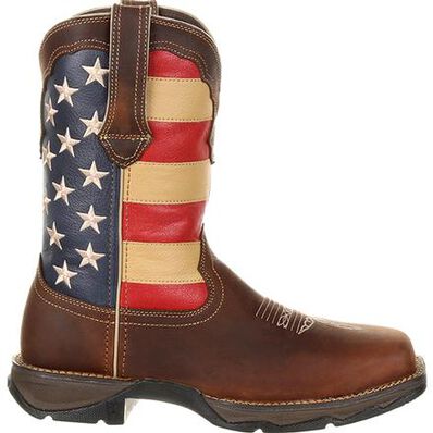 Lady Rebel Work™ by Durango® Steel Toe Patriotic Flag Work Boot, , large