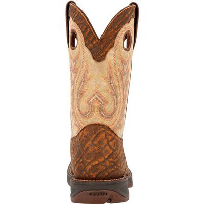 #DDB0376, Rebel™ by Durango® Tan Elephant Print/Bone Western Boot