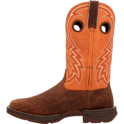 Rebel™ by Durango® Cedar Bark and Monarch Orange Western Boot, , large