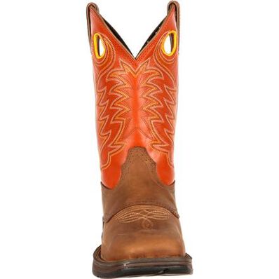 Rebel™ by Durango® Tan & Pumpkin Saddle Western Boot, , large