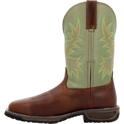 Durango® WorkHorse™ Spanish Chestnut Cactus Steel Toe Western Work Boot, , large