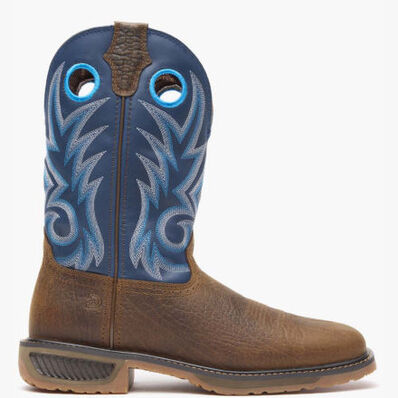 Durango® WorkHorse™ Worn Saddle and Denim Blue Western Work Boot, , large