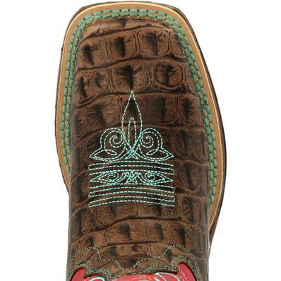 Lil' Rebel™ by Durango® Little Kids Gator Emboss Western Boot, , large