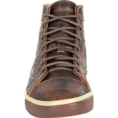 Durango® Music City™ Women's Western Embossed High-Top Sneaker, , large
