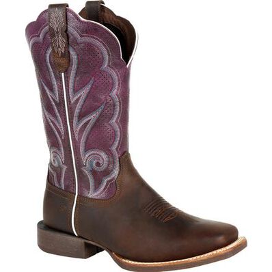 DURANGO LADY REBEL PRO WOMEN'S VENTILATED PLUM WESTERN BOOTS