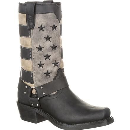 DRD0219 Durango Women s Black Faded Flag Harness Boot