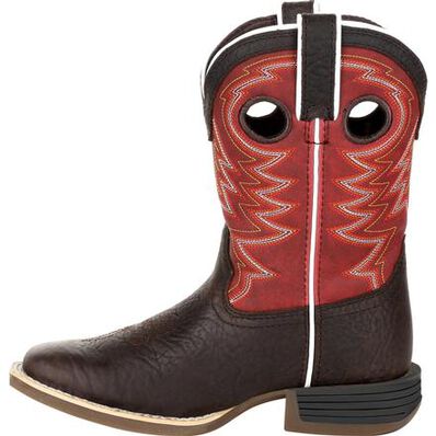 Durango® Lil' Rebel Pro™ Big Kid's Red Western Boot, , large
