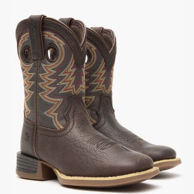 Durango® Lil' Rebel Pro™ Little Kid's Brown Western Boot, , large