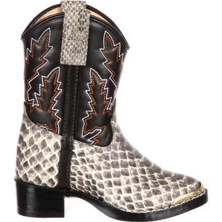 Durango Big Kids Snake Print Pull On Western Boot BT913