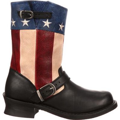 Durango® City Women's SoHo Patriotic Engineer Flag Boot, , large
