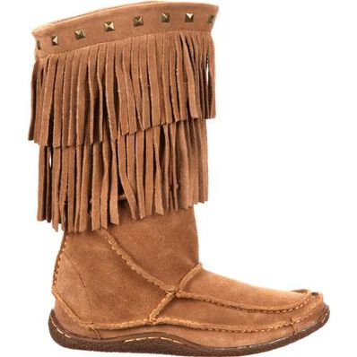 Durango® City Women's Santa Fe Fringe Moccasin, , large