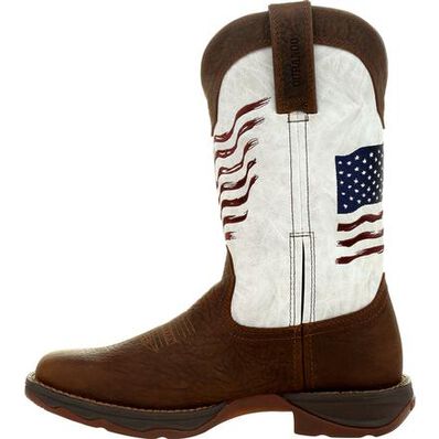 Lady Rebel™ by Durango® Women's Distressed Flag Embroidery Western Boot, , large
