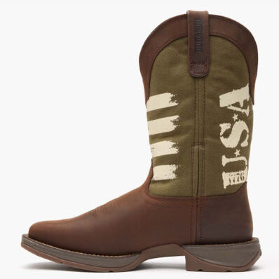 Rebel™ by Durango® Army Green USA Print Western Boot, , large
