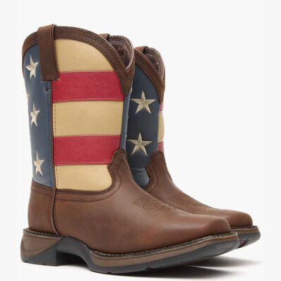 Lil' Rebel™ by Durango® Big Kids' Flag Western Boot, , large