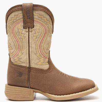 Durango® Lil' Rebel Pro™ Big Kids' Coffee and Bone Western Boot, , large