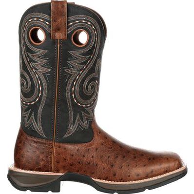 Rebel™ by Durango® Ostrich Embossed Pull-On Western Boot, , large