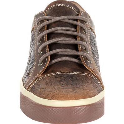 Durango® Music City™ Women's Western Embossed Lace-up Sneaker, , large