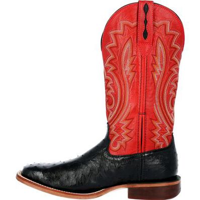 Durango® Premium Exotics™ Fiery Red Full-Quill Ostrich Western Boot, , large