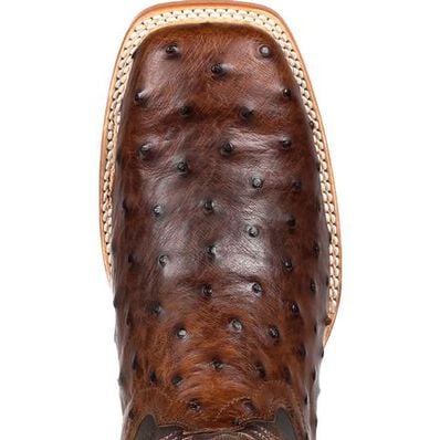 Durango® Premium Exotic Full-Quill Antiqued Saddle Western Boot, , large