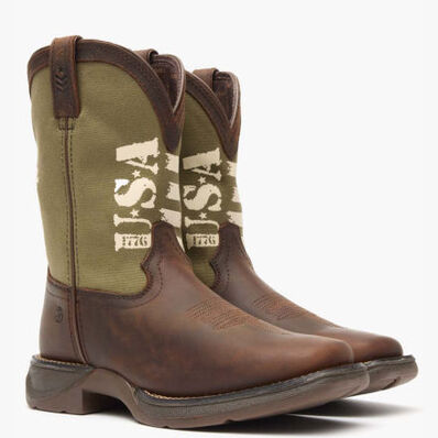 Lil' Rebel™ by Durango® Big Kids' Army Western Boot, , large