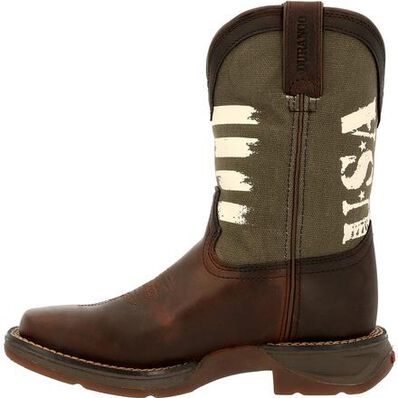 Lil' Rebel™ by Durango® Big Kids' Army Western Boot, , large