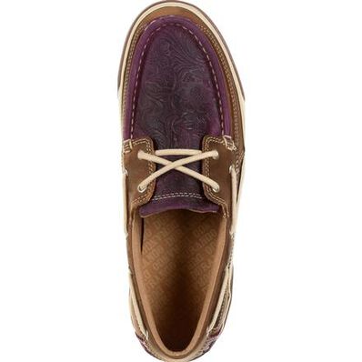 Durango® Music City™ Women's Plum Boat Moc, , large