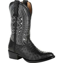 Durango® Premium Exotic Full-Quill Ostrich Ebony Western Boot