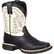 LIL' DURANGO® Big Kid Black and Cream Saddle Western Boot, , large