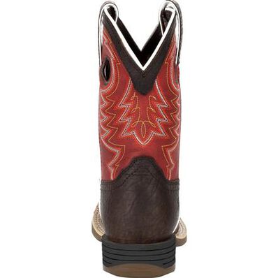 Durango® Lil' Rebel Pro™ Big Kid's Red Western Boot, , large