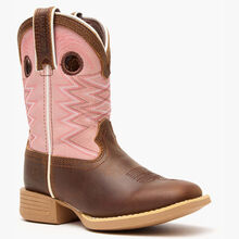 Lil’ Rebel™ by Durango® Big Kids’ Dark Chestnut Bubblegum Western Boot