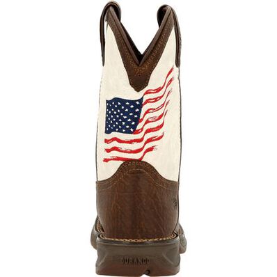 Lil' Rebel™ by Durango® Big Kids Distressed Flag Western Boot, , large