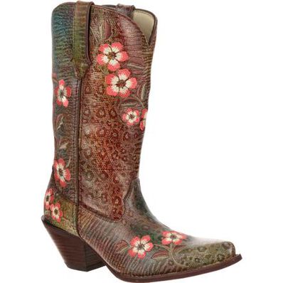 Crush™ by Durango® Women's Floral Embroidered Western Boot, , large