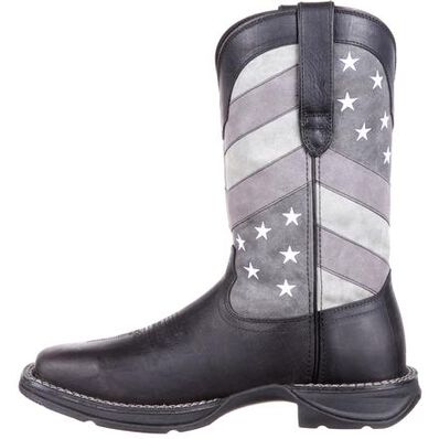 #DDB0125, Rebel™ by Durango® Faded Black Flag Western Boot