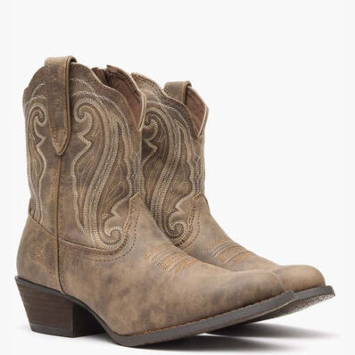Crush™ by Durango® Women's Distressed Shortie Western Boot, , large