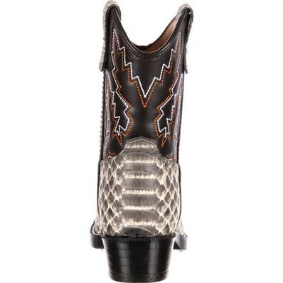 Durango® Big Kid Tan Snake Print Cowboy Boot, , large